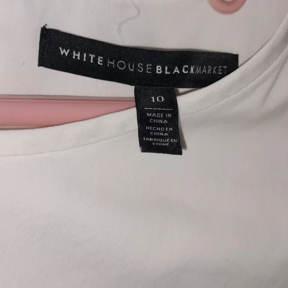 White House Black Market Size 10 Asymmetrical Peplum Blouse - Picture 4 of 4